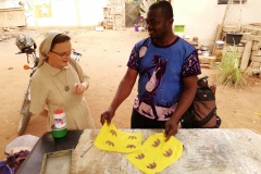 Togo - Lome. W pracowni batiku